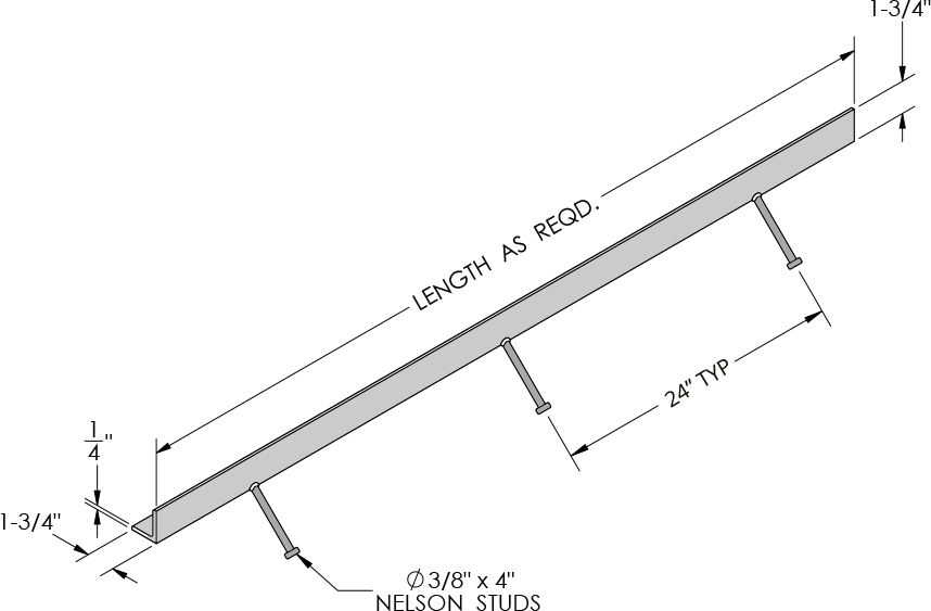 Product Drawing of a Standard Angle Frame