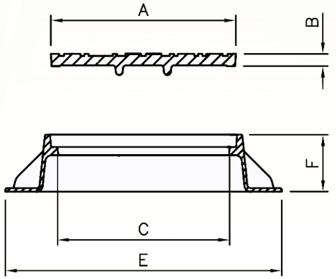 Product Drawing of Manhole Covers Diameter and Thickness