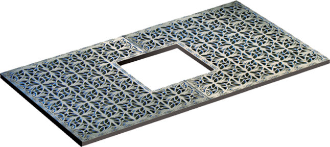 Rectangle Tree Grate with Square Shaped Center Hole