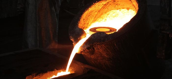 Pouring Cast Iron into a Mold